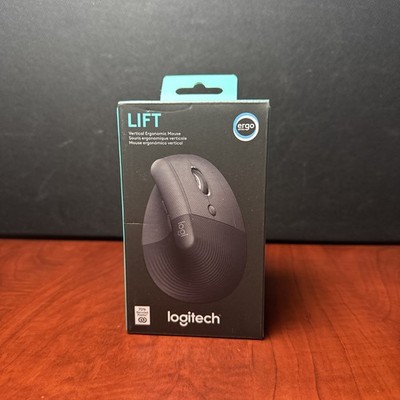 Logitech Lift Vertical Ergonomic Wireless Mouse - Graphite - New (0927)
