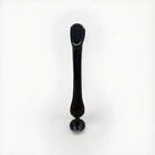 Vintage Fenton Glass Black Amethyst Swung Stem Thumbprint Vase 14” Tall