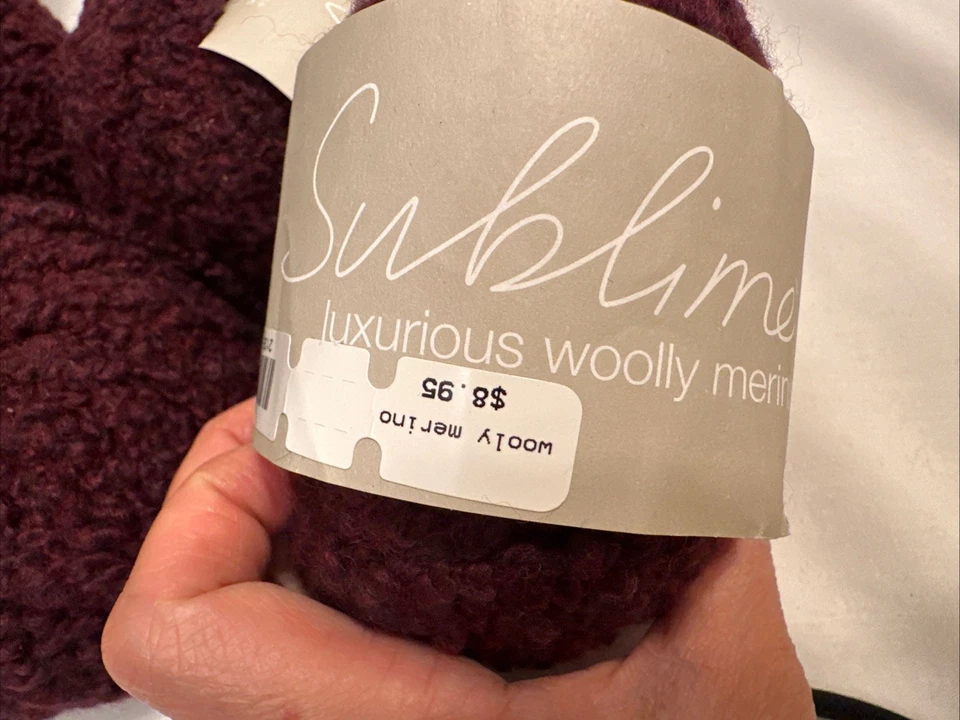 Sublime Luxurious Woolly Merino Yarn Purple 50g/96yds Bulky Bouclé 8.5 Skein Lot - Image 2 of 4