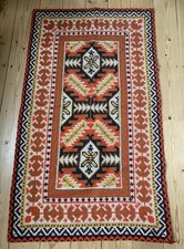 ‼️ Großer Vintage Wandteppich Teppich 60er 70er Jahre Handarbeit 200x90