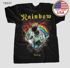 RAINBOW Rising Deep Purple Whitesnake Reprinted Black Unisex T-Shirt S -4XL B783