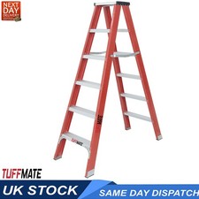 Fibreglass Step Ladder 6 Tread 1.8m Electricians TUFFMATE