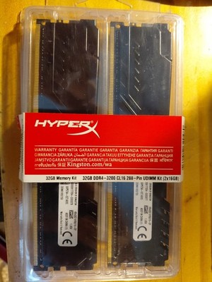 KingstonFURY 32G 16GB×2 16Gbi 3200MHz Kingston FURY Beast 32GB (2 x 16GB) PC4-25600 (DDR4-3200) 16GBit