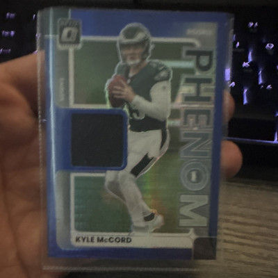 Panini Donruss Optic 2025 Kyle McCord Rookie Phenoms Patch Eagles RPBH-KMD