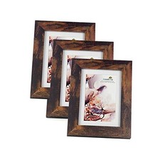 Wooden 5x7 Picture Frame 3 Set in 1 Pack or 5x7 Frame or 5x7 inches Brown