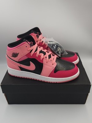 Nike Air Jordan 1 Mid GS - Coral Chalk/ Pinksicle - 554725 662 - Uk 5,5 Us 6y