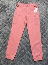 Colorful Planet Paper Bag Cargo Joggers Teens Size 16 Pink New