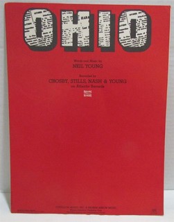 Ohio Crosby Sills Nash & Young Sheet Music 1970