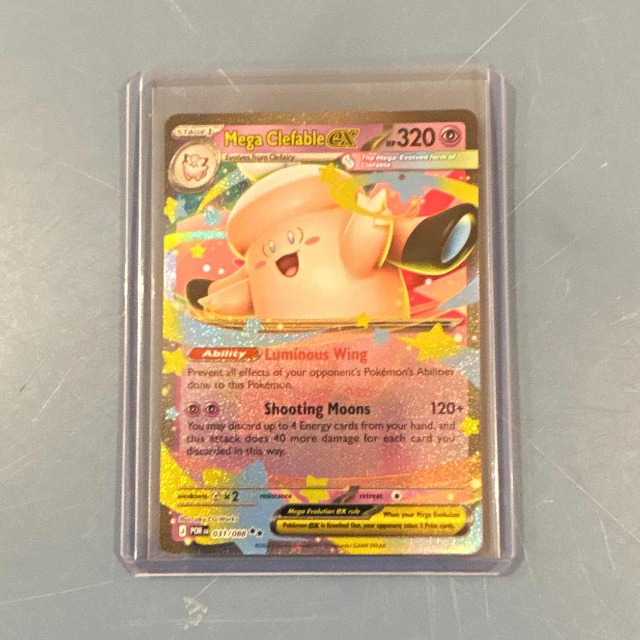 The Pokémon Company Mega Clefable EX 031/108 Full Art Holo English 320HP