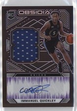 2020 Panini Obsidian Electric Etch Purple 32/49 Immanuel Quickley #207 Auto 10qe