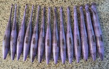 Handcrafted Rosewood Crochet Hook Set  Ergonomic Purple SET, 3.5-16mm