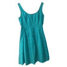 Nine West Size 4 Aqua Dress Zip Back Excellent 