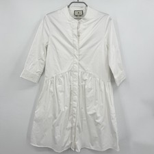 Tuckernuck Women's White Cotton Poplin Royal Shirt Dress Mini Length size XS