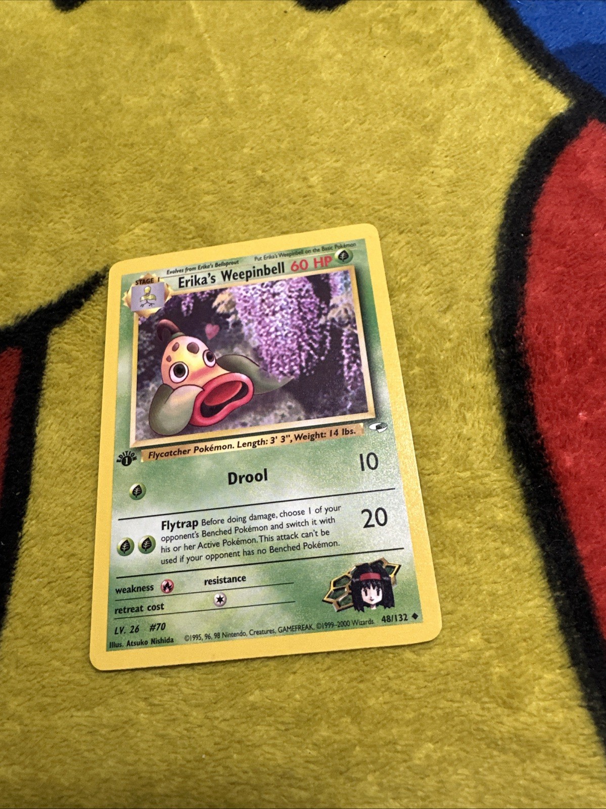 Pokemon 1st Edition Gym Heroes Erika’s Weepinbell 48/132 NM/M