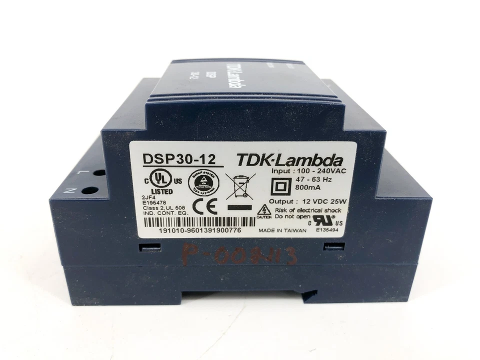 New TDK-Lambda DSP30-12 DIN Rail Power Supply 100-240 VAC 12 VDC 25W 29671171 - Image 4 of 4