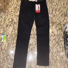 Levi's 510 Skinny Fit Boys' Jeans Black Stretch Adjustable Waist Size 14 27W 29L