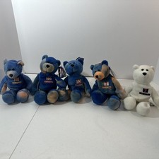TY Beanie Babies NFL Football Bears - Elway 7, Romanowski 51 Davis 30 Set -5