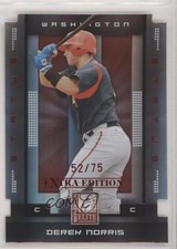 2008 Donruss Elite Extra Edition Status Red Die-Cut 52/75 Derek Norris #30 5m0