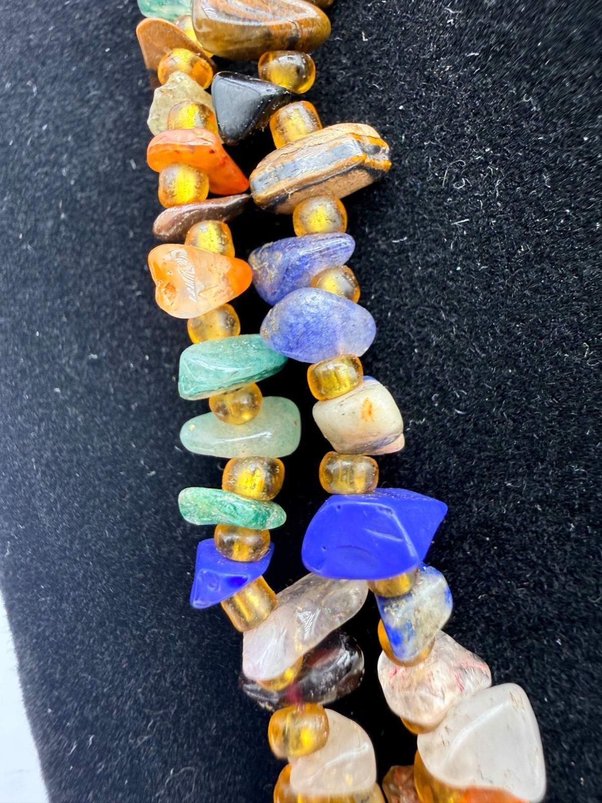 Multi Gemstone Polished Beaded Chip Necklace 35" … - image 7