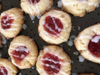 Almond Shortbread Thumbprint Cookies- Many Flavors & Sizes Available