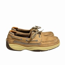 Sperry Top-Sider Men s Lanyard 2-Eye Boat Shoes Tan Leather Size 9M