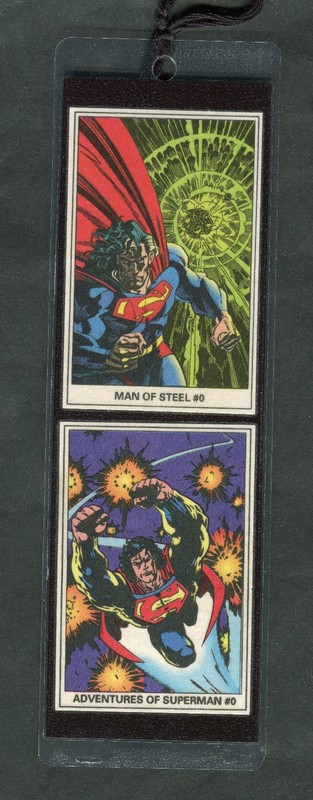 SUPERMAN MAN OF STEEL COMIC BOOK ART DOUBLE SIDED LAMINATED BOOKMARK. NEW! #39.