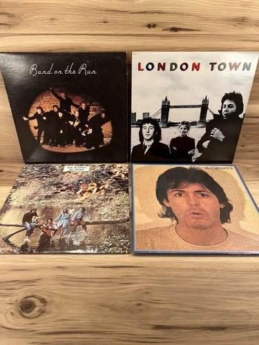 Paul McCartney Wings Band On The Run Vinyl Record Lot Of 4