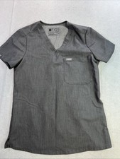 Figs Scrub Top Women  s XS Gray Short Sleeve Style FW1000