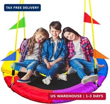 40 Inch Tree Swing for Kids Outdoor Spider Web Tree Swing,850Lb Weight Capacity,