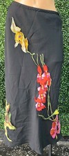 Rare Vintage Rene Derhy Paris Decorated Flower Skirt Large
