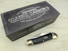 Rough Ryder Seahorse Whittler 3 Blade Folding Knife Black Micarta Handle