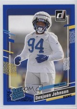 2023 Panini Donruss Rated Rookie Press Proof Blue Desjuan Johnson #356 0k26