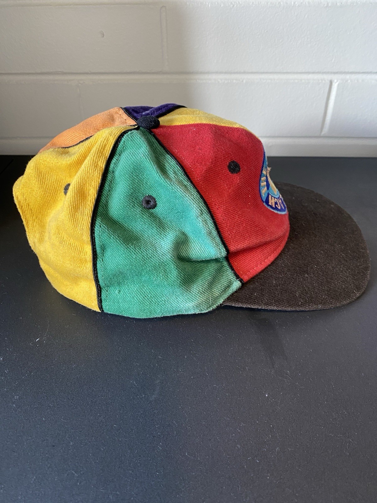 Vintage The Beach Patchwork Cap – 90s Multi-Color… - image 5