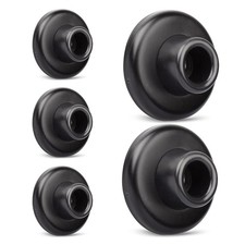 5 Pack Concave Wall Door Bumper Stop Black   2-1/2  Outside Diameter