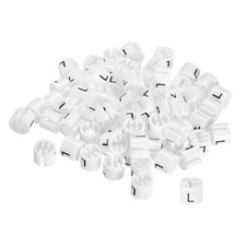 160pcs Clothes Hanger Markers L Size Tags Fit 3.5mm Rod Garment Hanger White