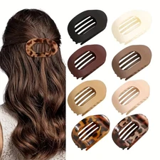 4PCS Fashion Leopard Print Hair Clips All-match Flat Duckbill Hair Clips Hair 