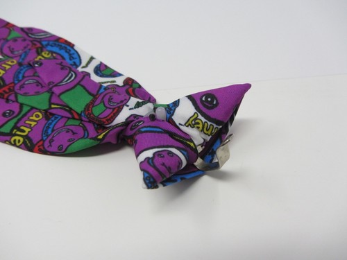 Barney 90s Clip On Necktie Vintage Tie Boys Kids Nostalgia 1993 RARE Childrens - Picture 5 of 7