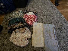 Hypoallergenic bamboo cloth diapers: New, super cute size 3-5  Quantity 6 