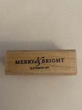 Stampin Up Merry Bright Wood Mounted Rubber Stamp RS4