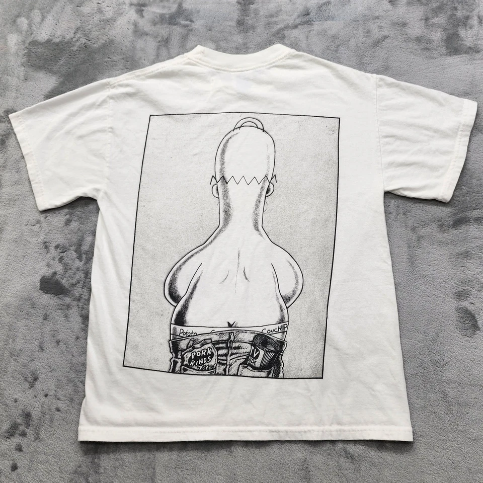 Camiseta De Colección M&O Tejidos Para Hombre M Blanca Bart Simpson Calvin Klein Sofá Patata México Foto 3 de 4