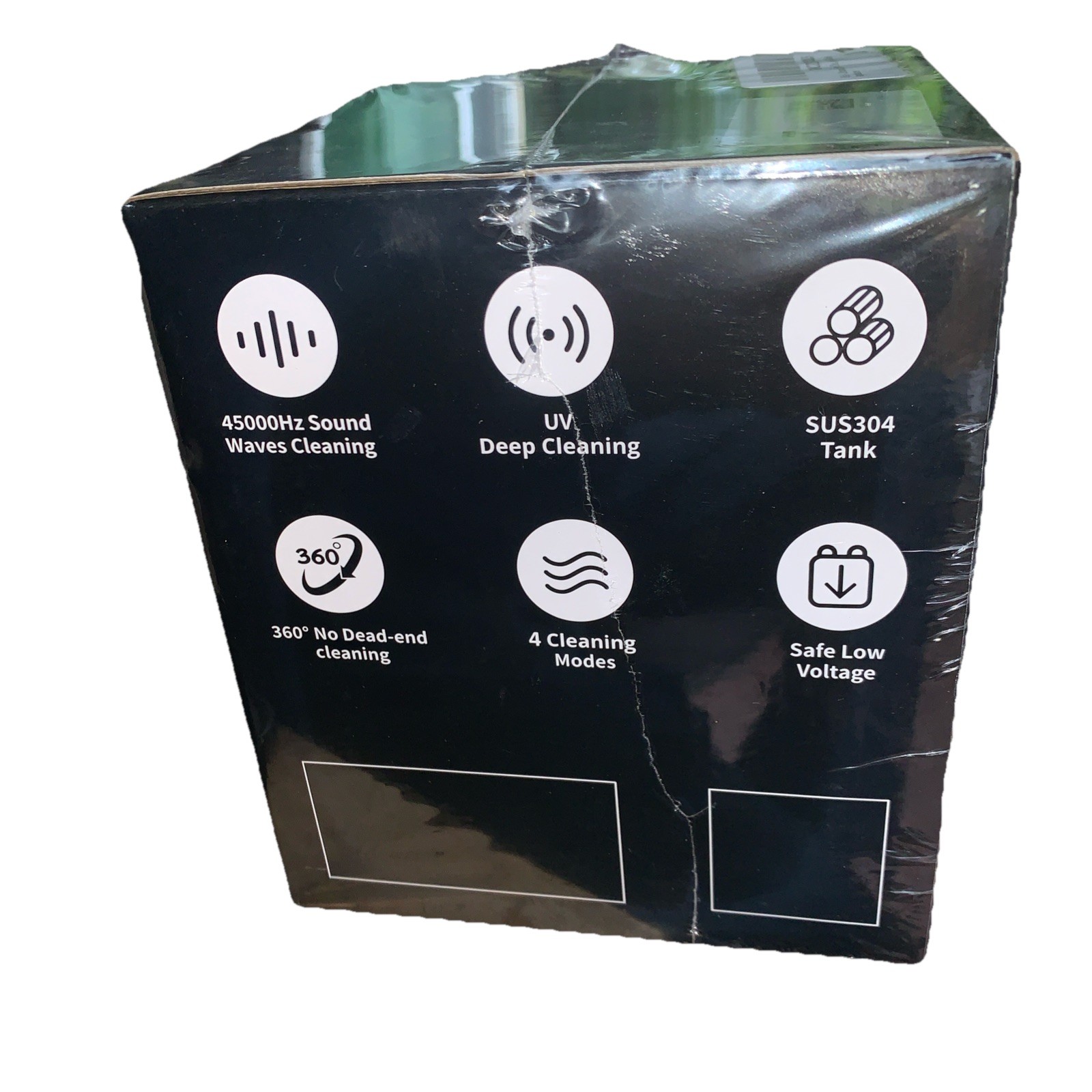 ECOBASIC ULTRASONIC RETAINER CLEANER MACHINE DENTURES MOUTH GUARDS - BLACK !!