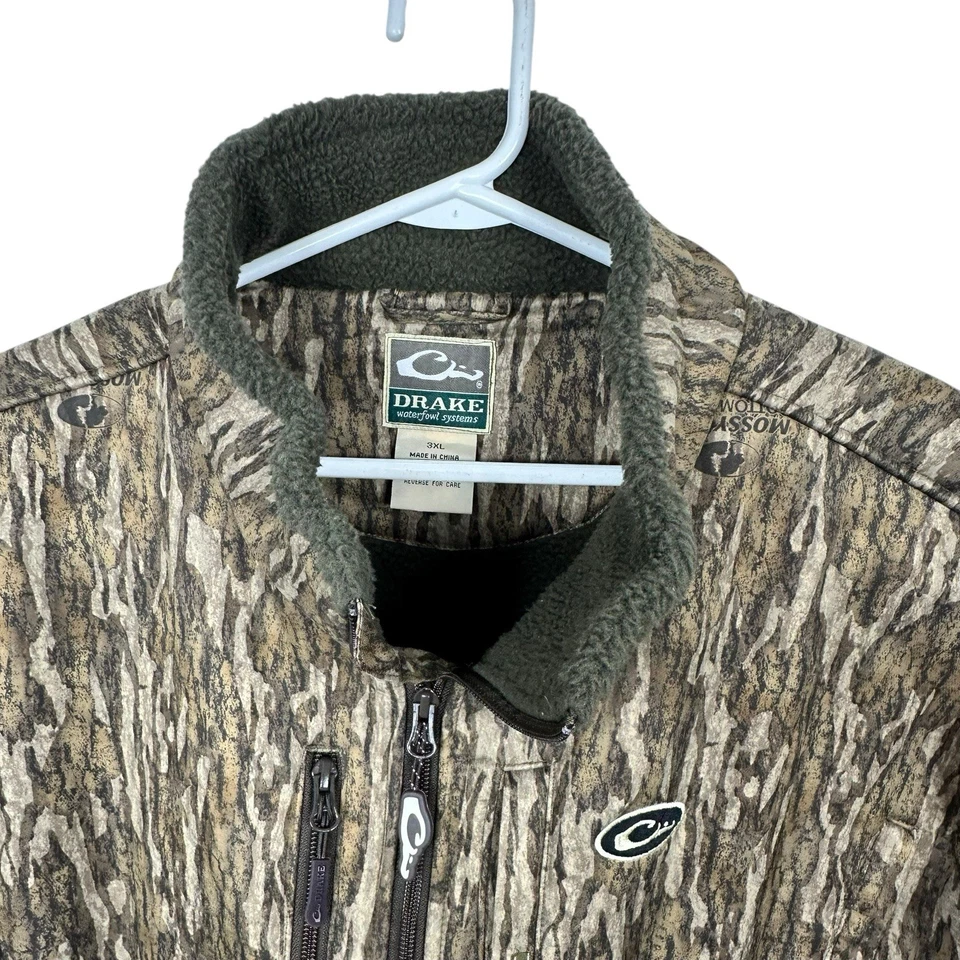 Drake Waterfowl MST Hole Shot Eqwader Quarter Zip Jacket Bottomland Mens Sz 3XL - Image 2 of 4