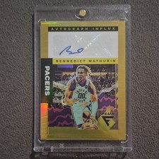 2022-23 Panini Flux Bennedict Mathurin Gold Prizm Auto 05/10!!!!!  Pacers