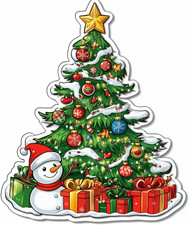 3 Pack Christmas Tree Hanging Ornaments Set, round Acrylic Christmas Ornaments,