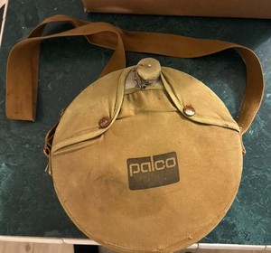 Vintage Palco 2 Quart Aluminum Canteen Canvas Cover and Strap