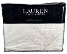 Ralph Lauren Mya Full Queen Duvet Cover White Floral Jacquard Cotton Luxury