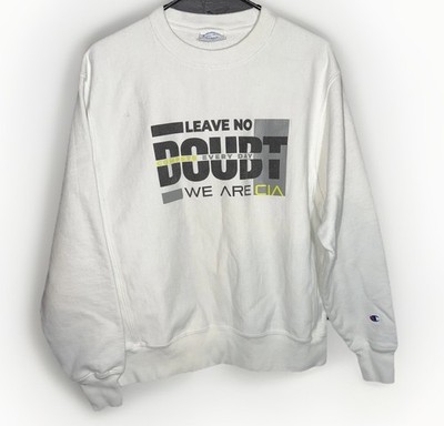 Vintage Champion Reverse Weave Sweatshirt Adult Medium White Motivational Retro