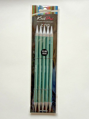 KnitPro Zing Nadelspiel 20 cm metall 8.00mm (US 11)
