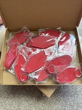 Vintage Motel Keychain Blank Hotel Keychains Retro Key Tag Red. pack of 24