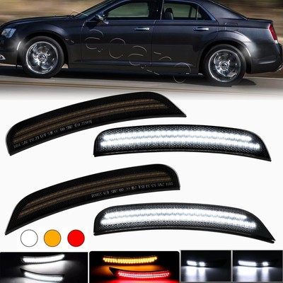 Front Rear LED Bumper Side Marker Lights For 2015-2023 Chrysler 300 300C 300S